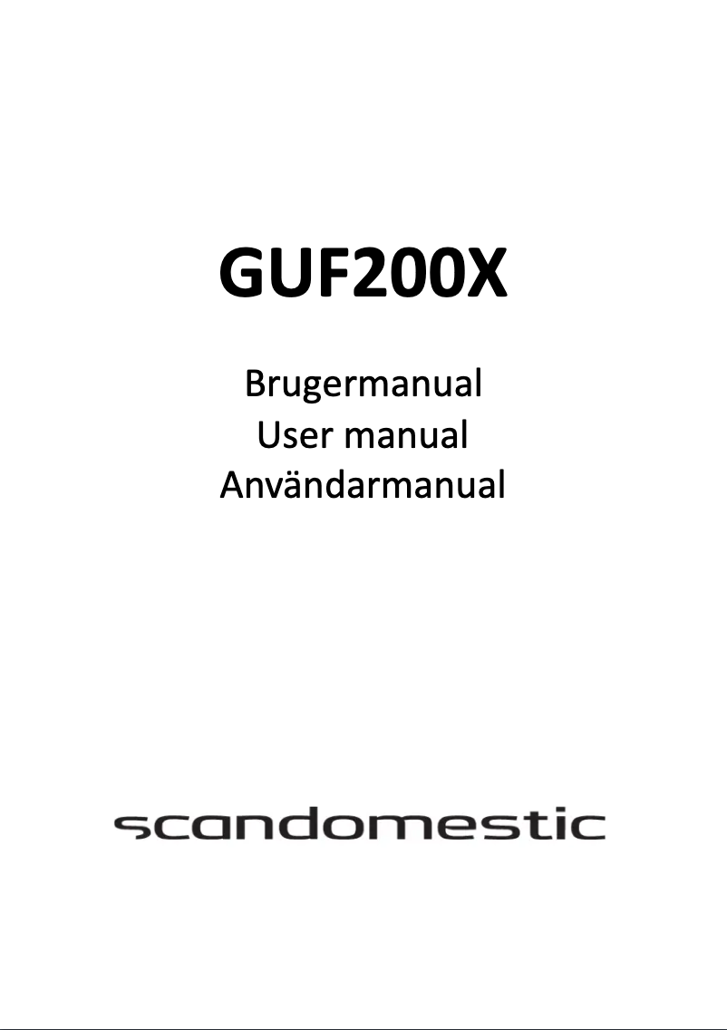 Page 1 of the manual User Manual Scancool GUF200X