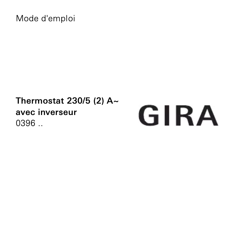 First page image of the manual for 0396