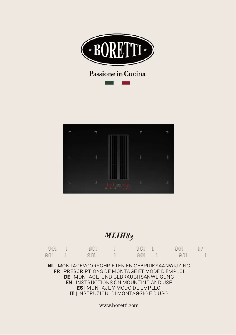Page 1 of the manual User Manual Boretti MLIH83