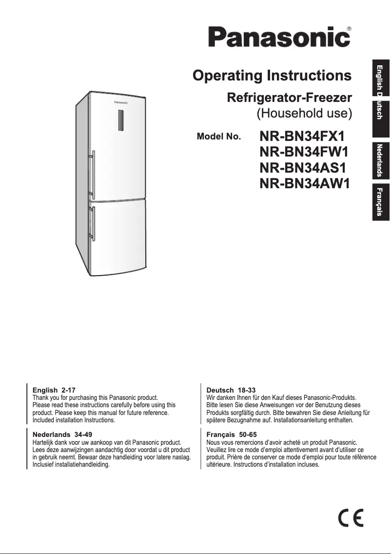First page image of the manual for NR-BN34FX1