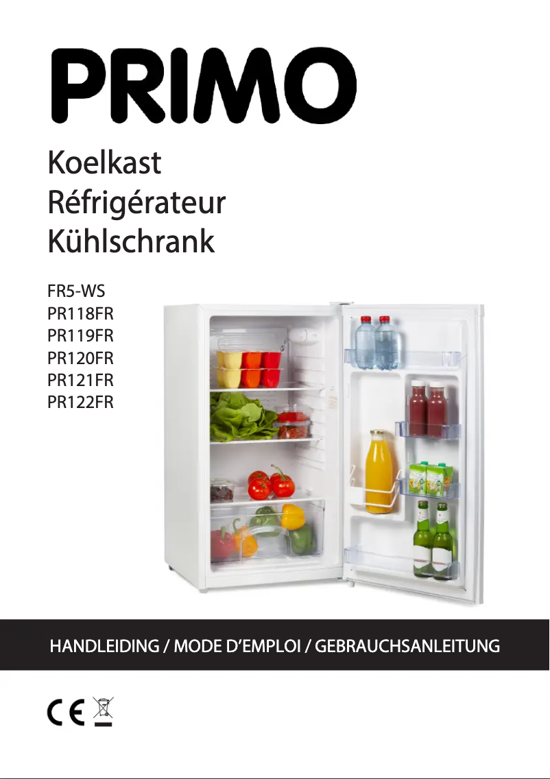 First page image of the manual for PR119FR