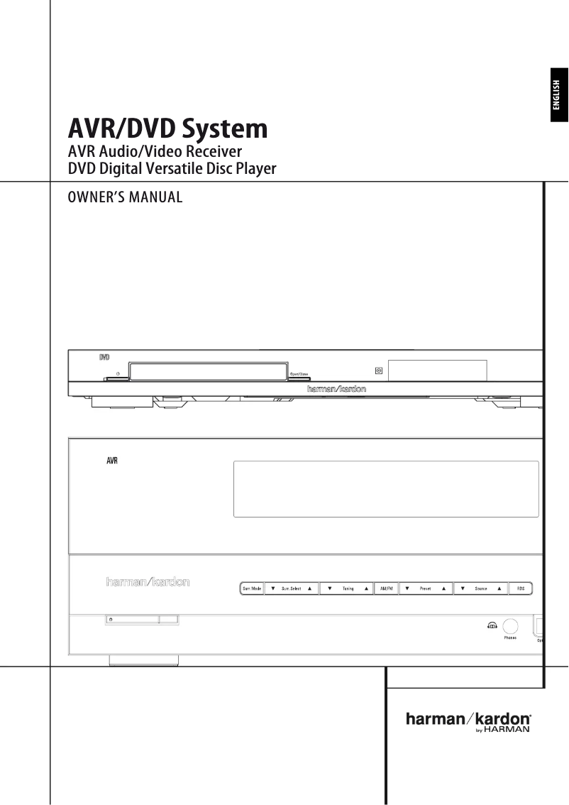 First page image of the manual for AVR AV