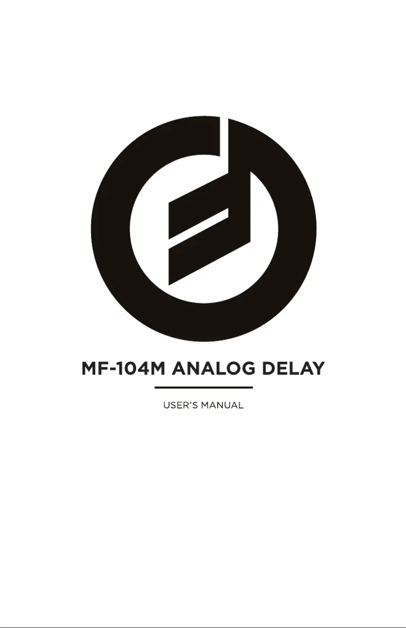 Page 1 of the manual User Manual Moog Analog Delay MF-104M