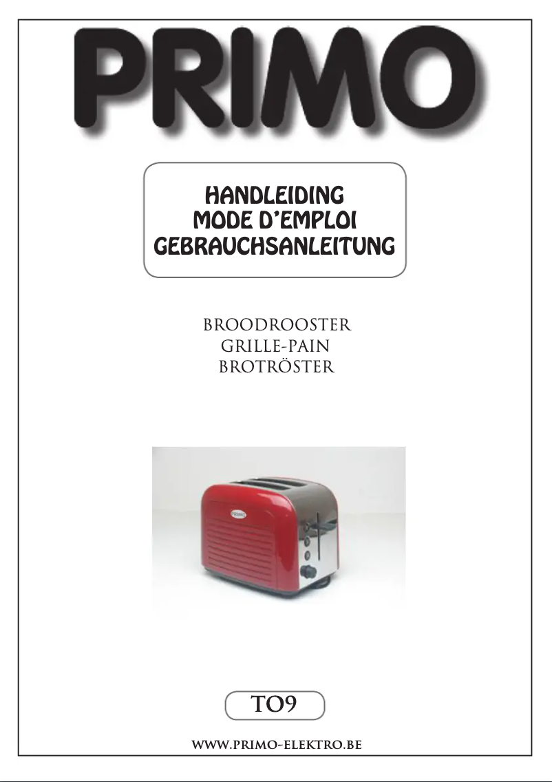 First page image of the manual for TO9