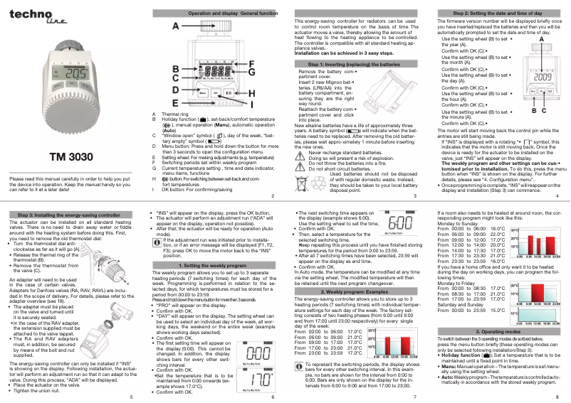 First page image of the manual for TM 3030