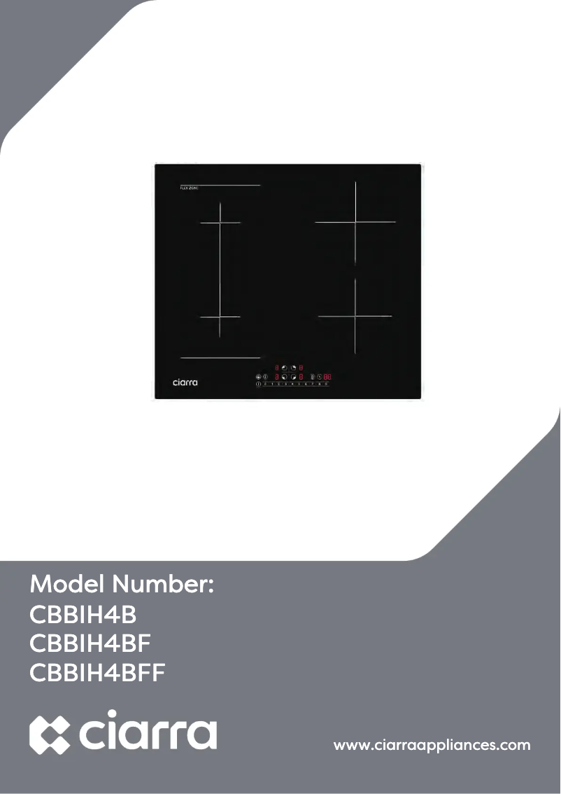 First page image of the manual for CBBIH4BFF