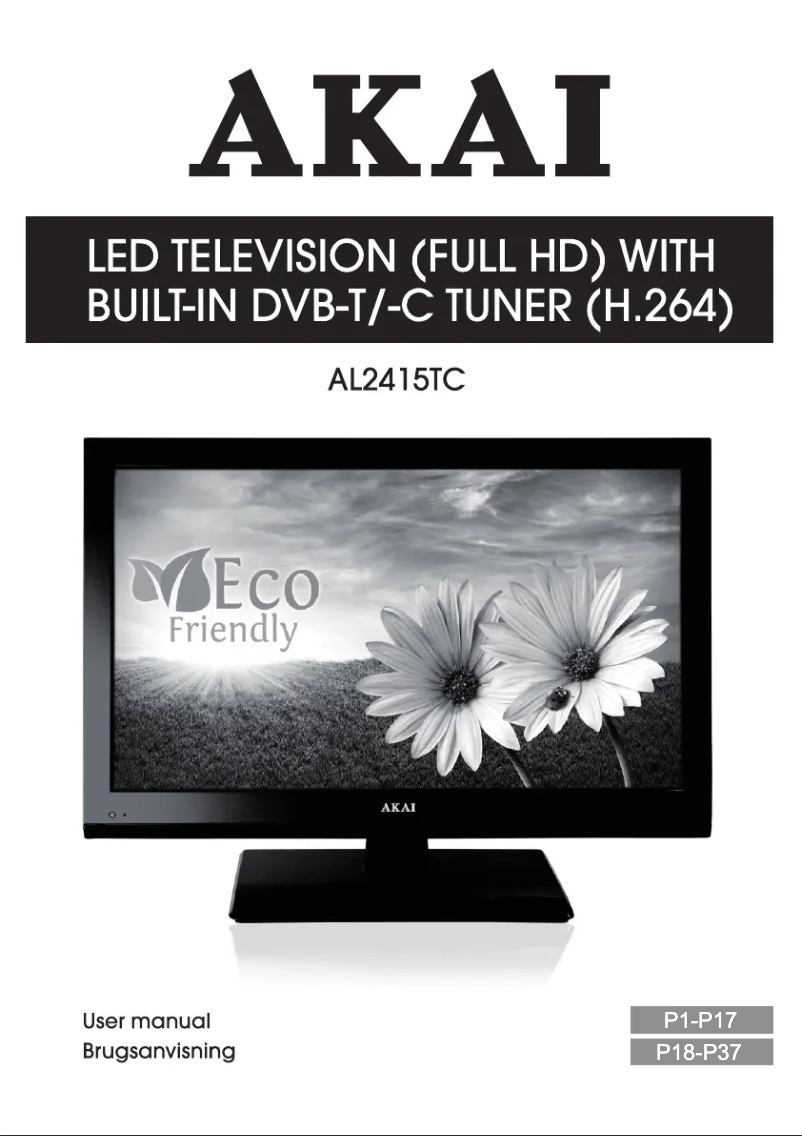 Page 1 of the manual User Manual AKAI AL2415TC