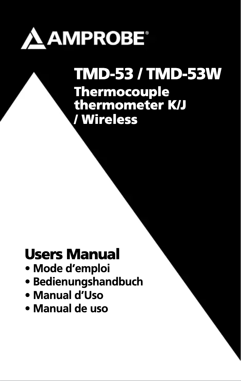First page image of the manual for TMD-53W