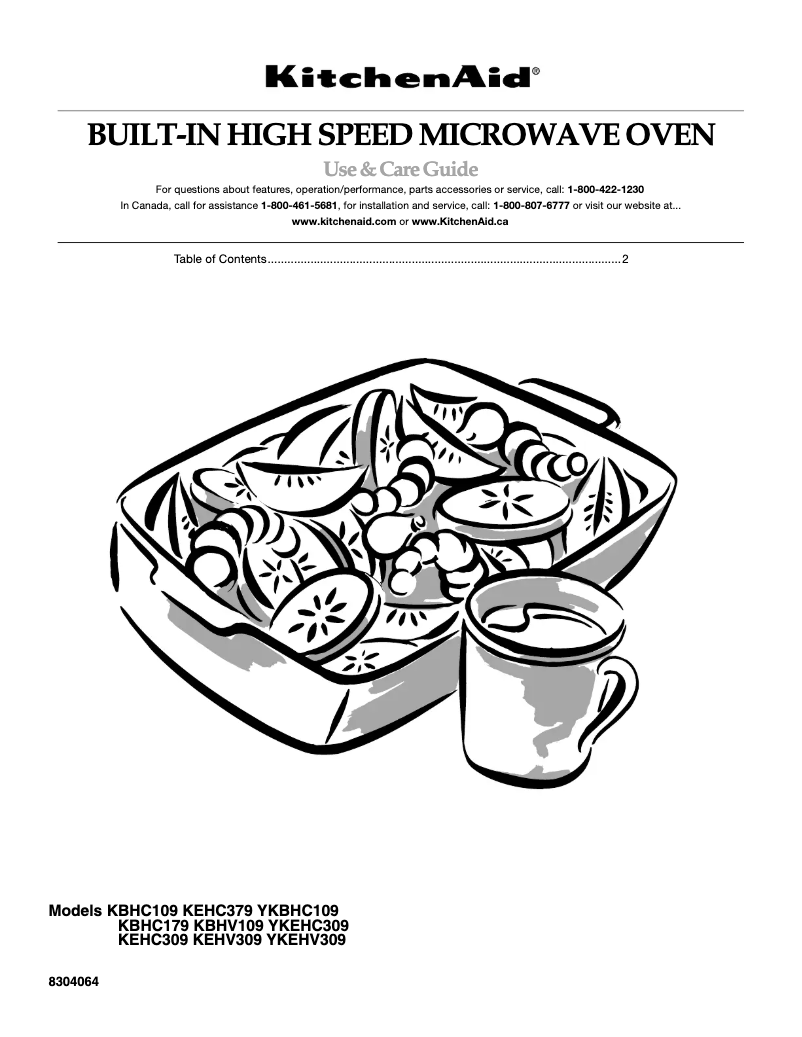 First page image of the manual for KBHV109PMT00