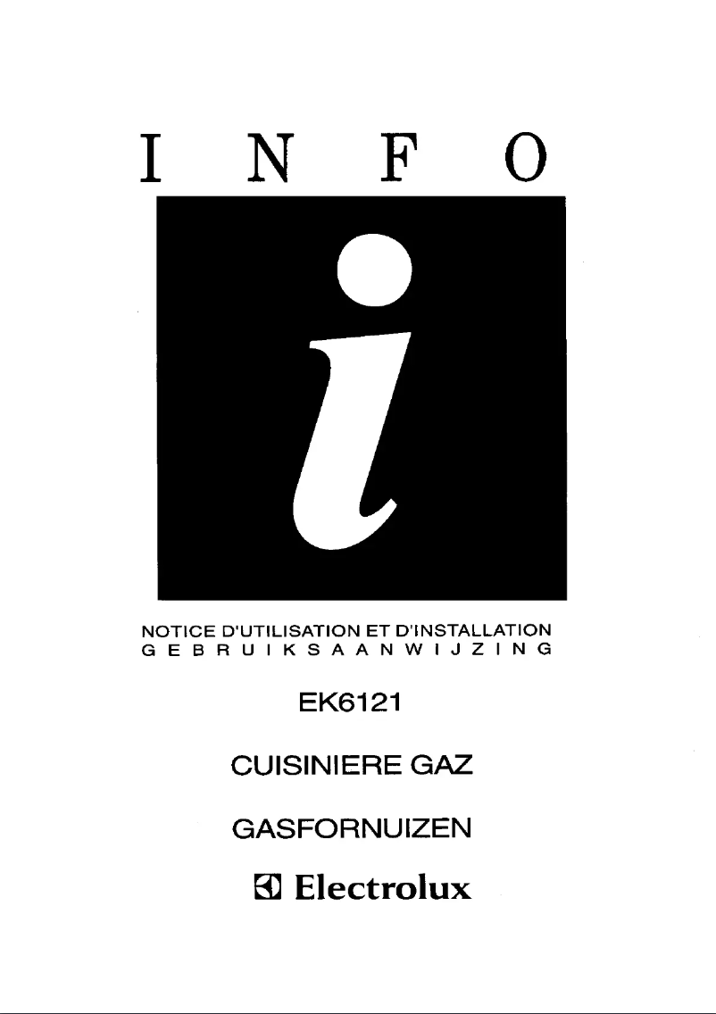 First page image of the manual for EK6121B1