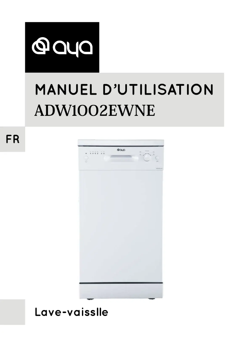 Page 1 of the manual User Manual AYA ADW1002EWNE