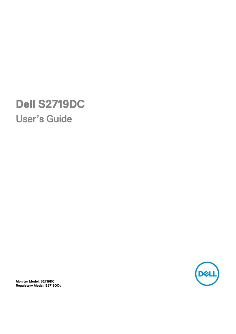 First page image of the manual for S2719DC