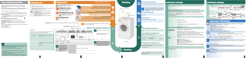 Page 1 of the manual Use and Maintenance Manual Siemens WM10E365BY