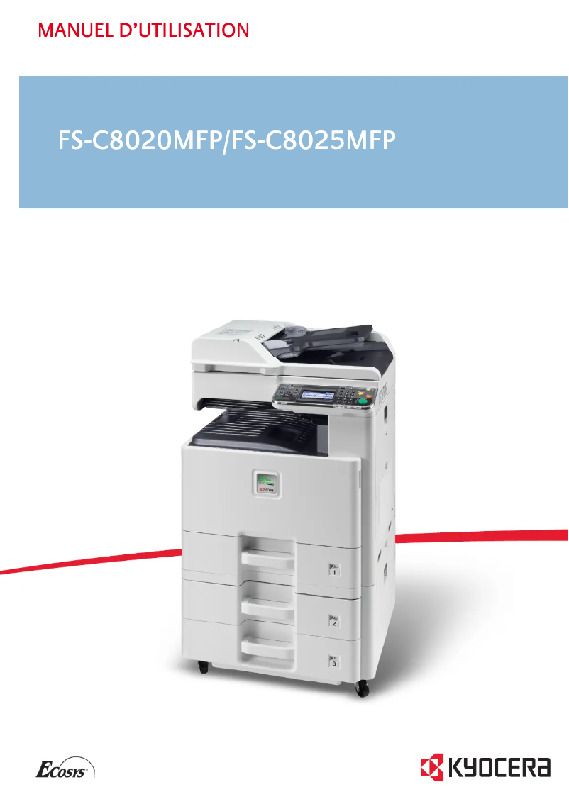 Page 1 of the manual User Manual Kyocera FS-C8025MFP