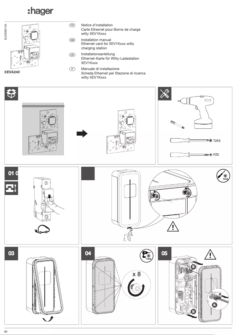 First page image of the manual for XEVA240