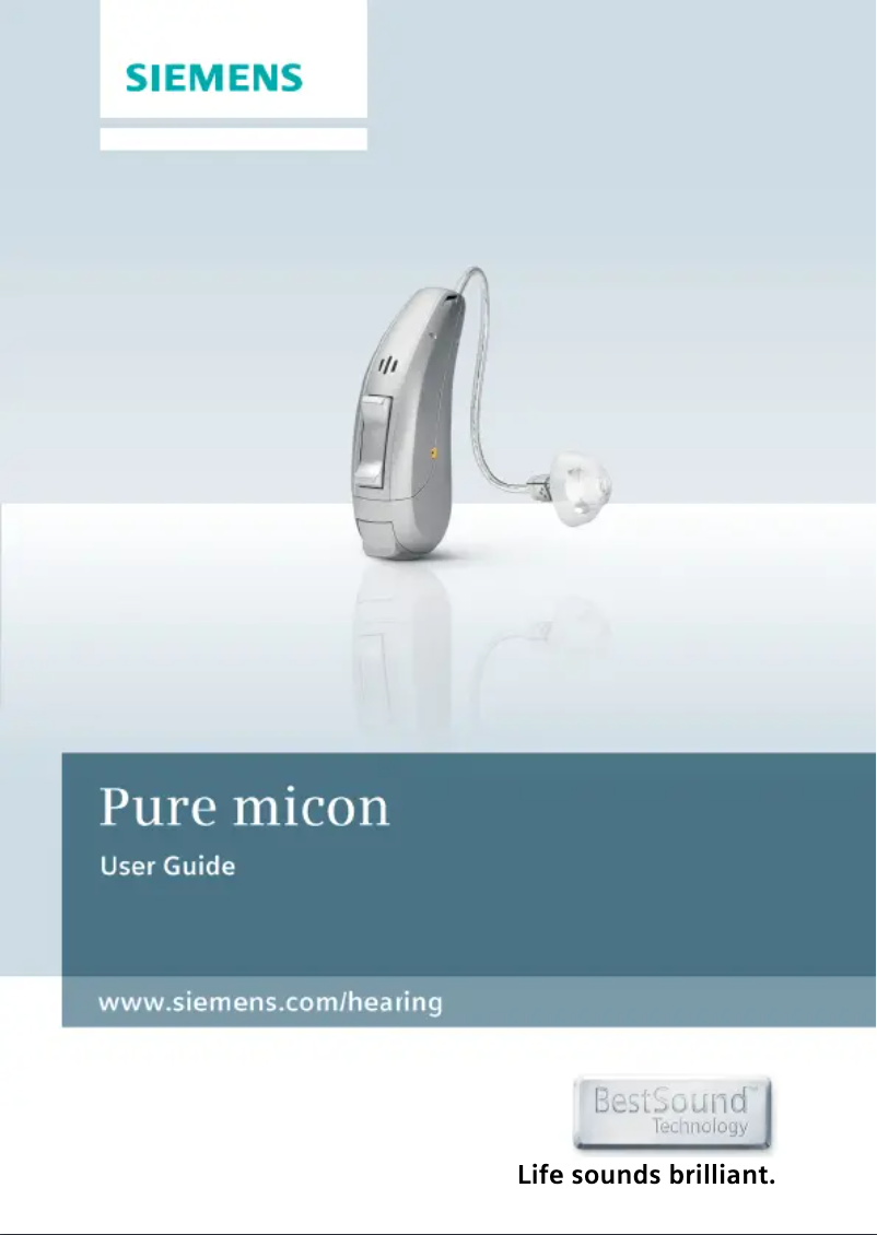 Page 1 of the manual User Manual Siemens Pure micon