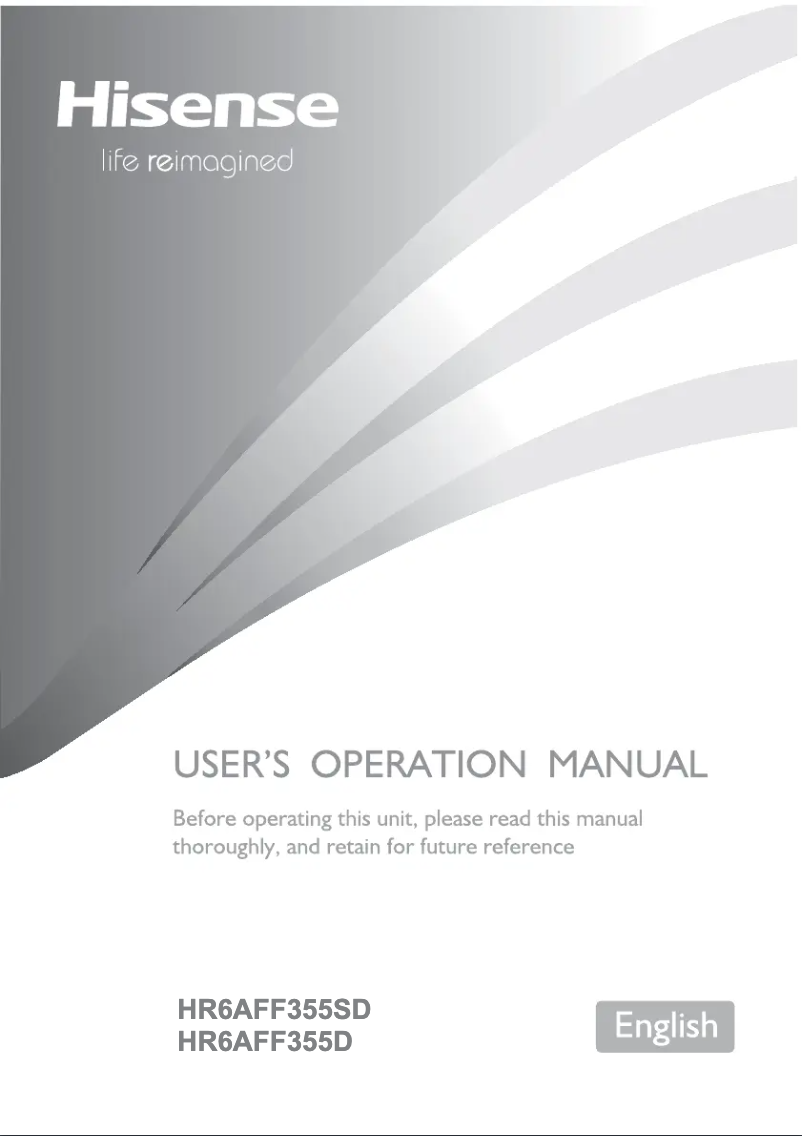 Page 1 of the manual User Manual Hisense HR6VFF280SD