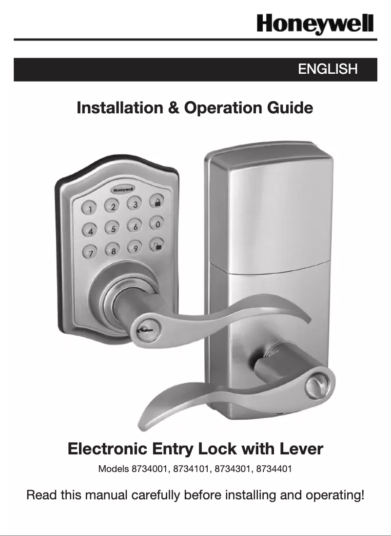 First page image of the manual for 8734101