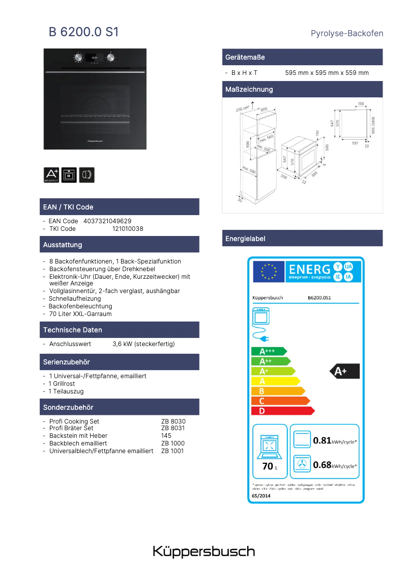 First page image of the manual for B6200.0S1