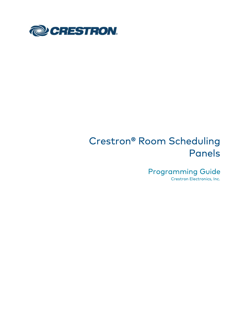 Page 1 of the manual User Manual Crestron TSS-10-W-S-LB KIT