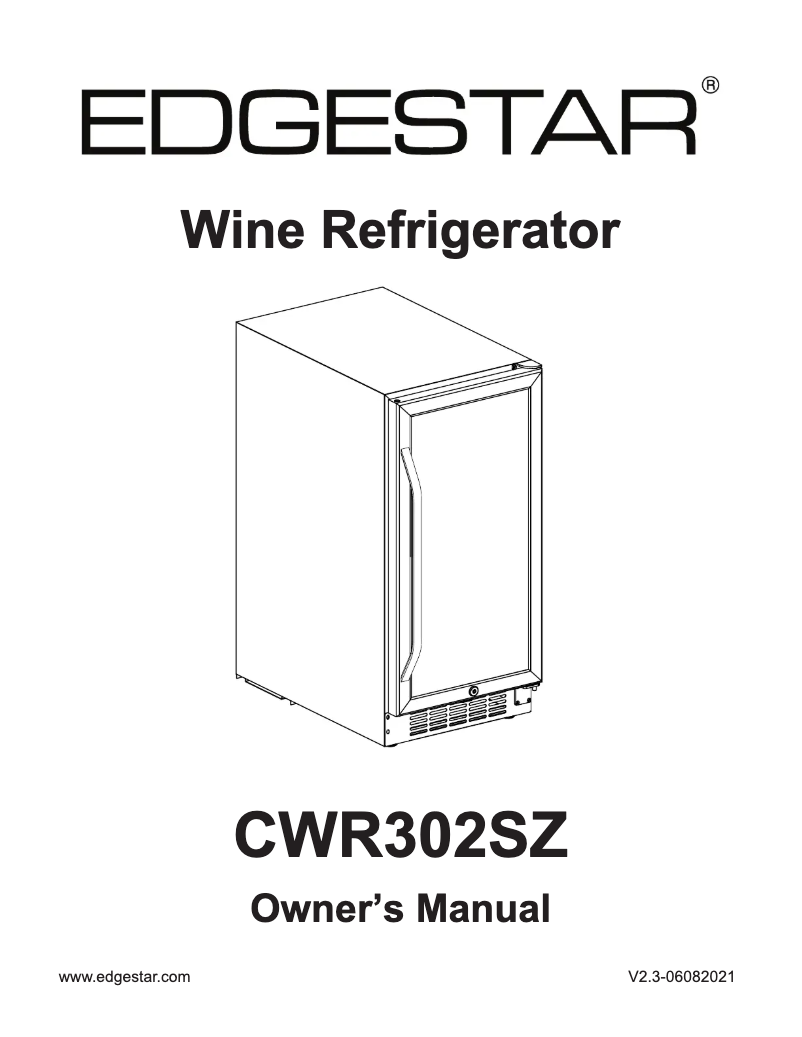 First page image of the manual for CWR302SZ