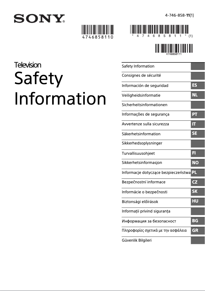 First page image of the manual for KD-85ZG9