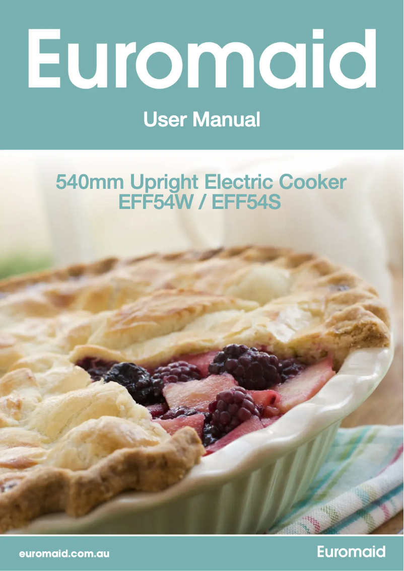 First page image of the manual for EFF54W