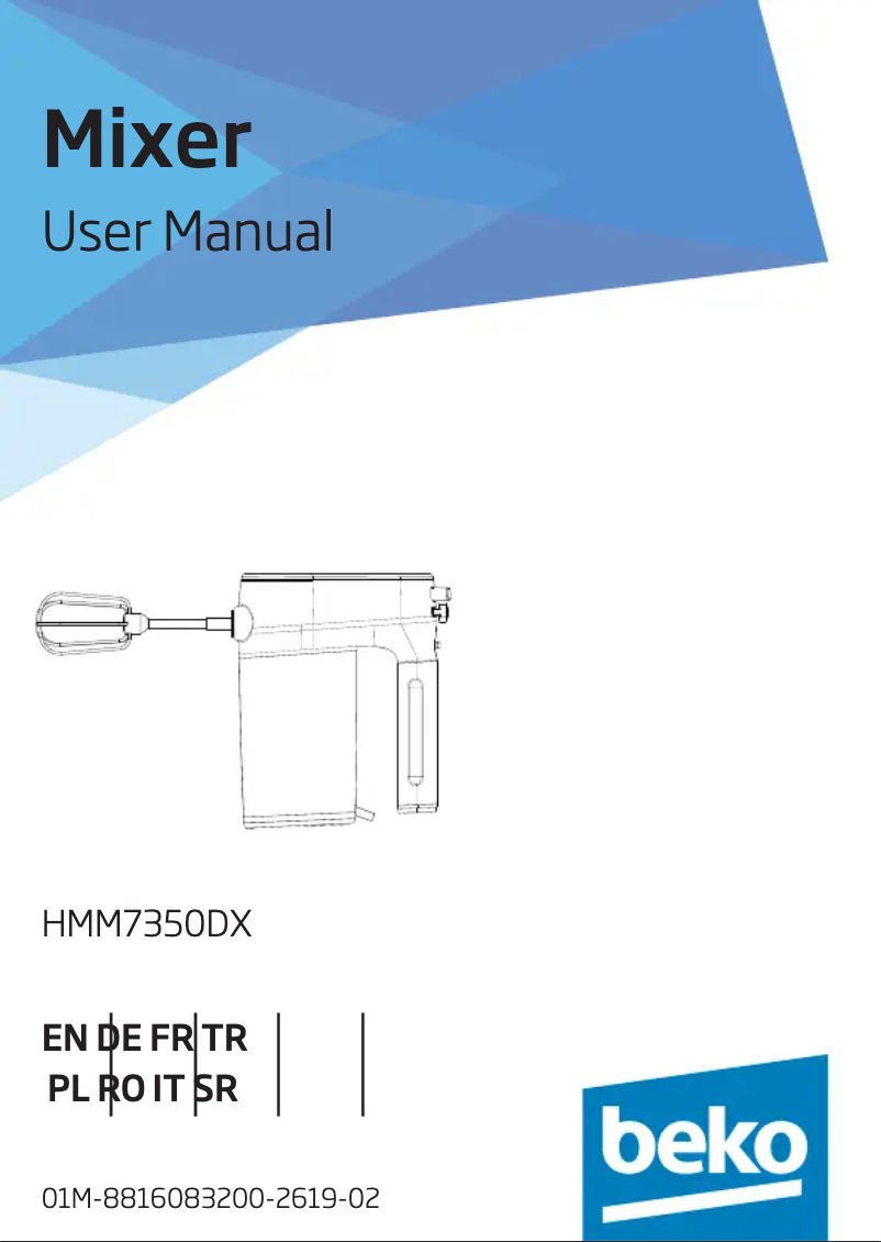 Page 1 of the manual User Manual Beko HMM7350DX
