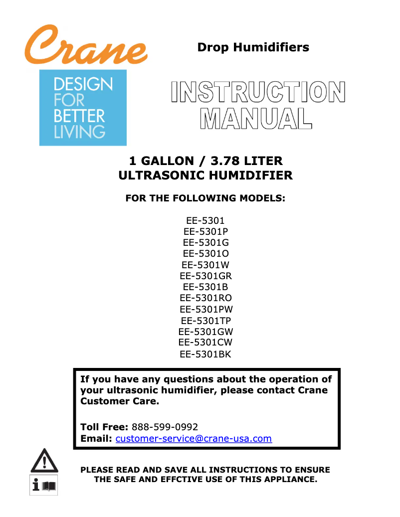 First page image of the manual for EE-5301
