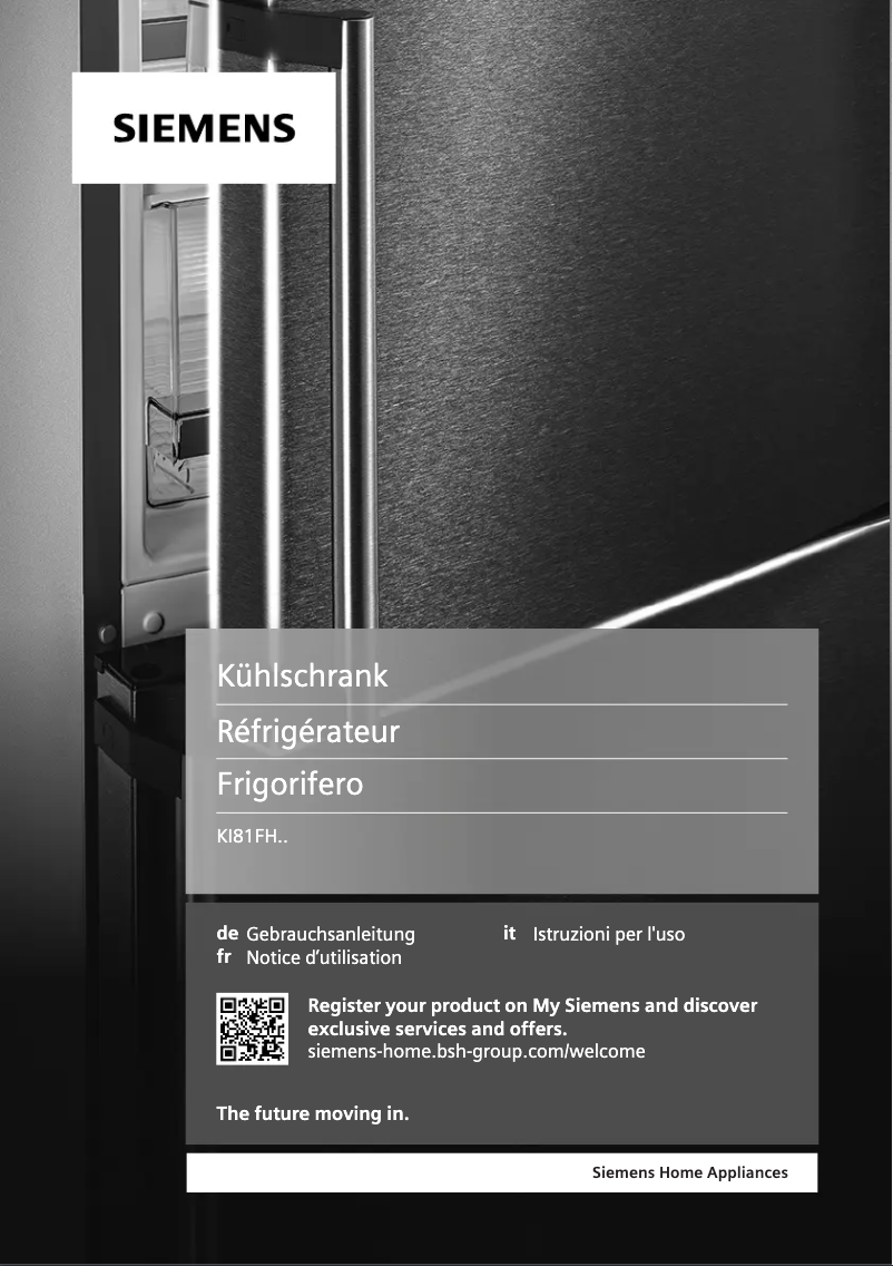 Page 1 of the manual User Manual Siemens KI81FHDD0