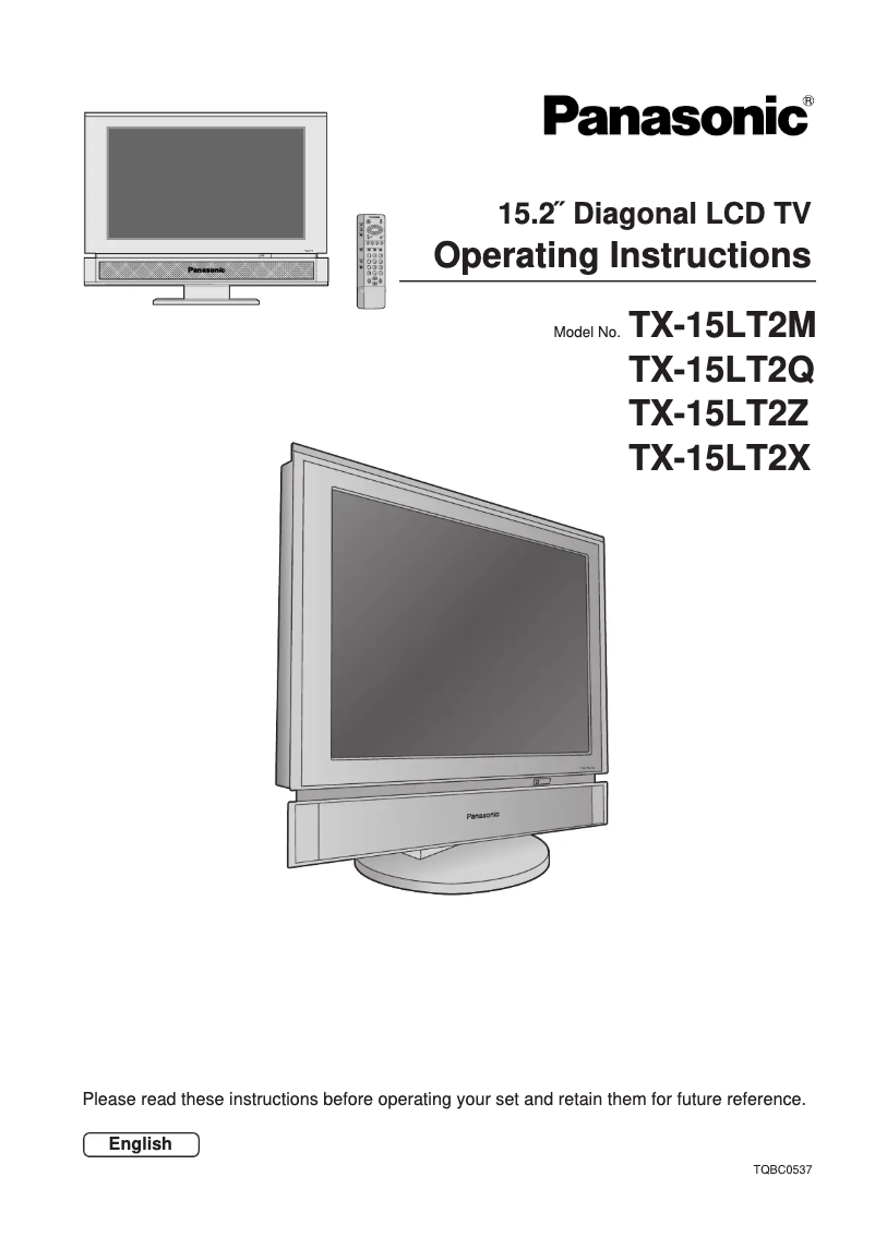 First page image of the manual for TX-15LT2M