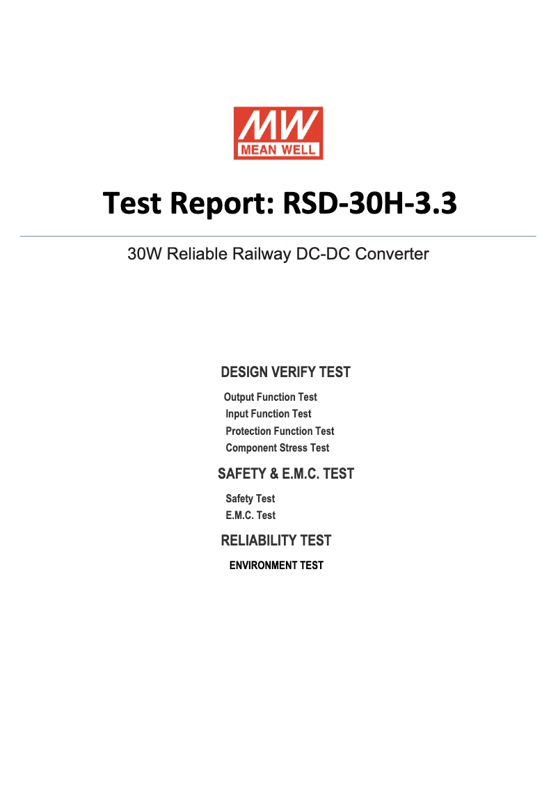 First page image of the manual for RSD-30H-3.3
