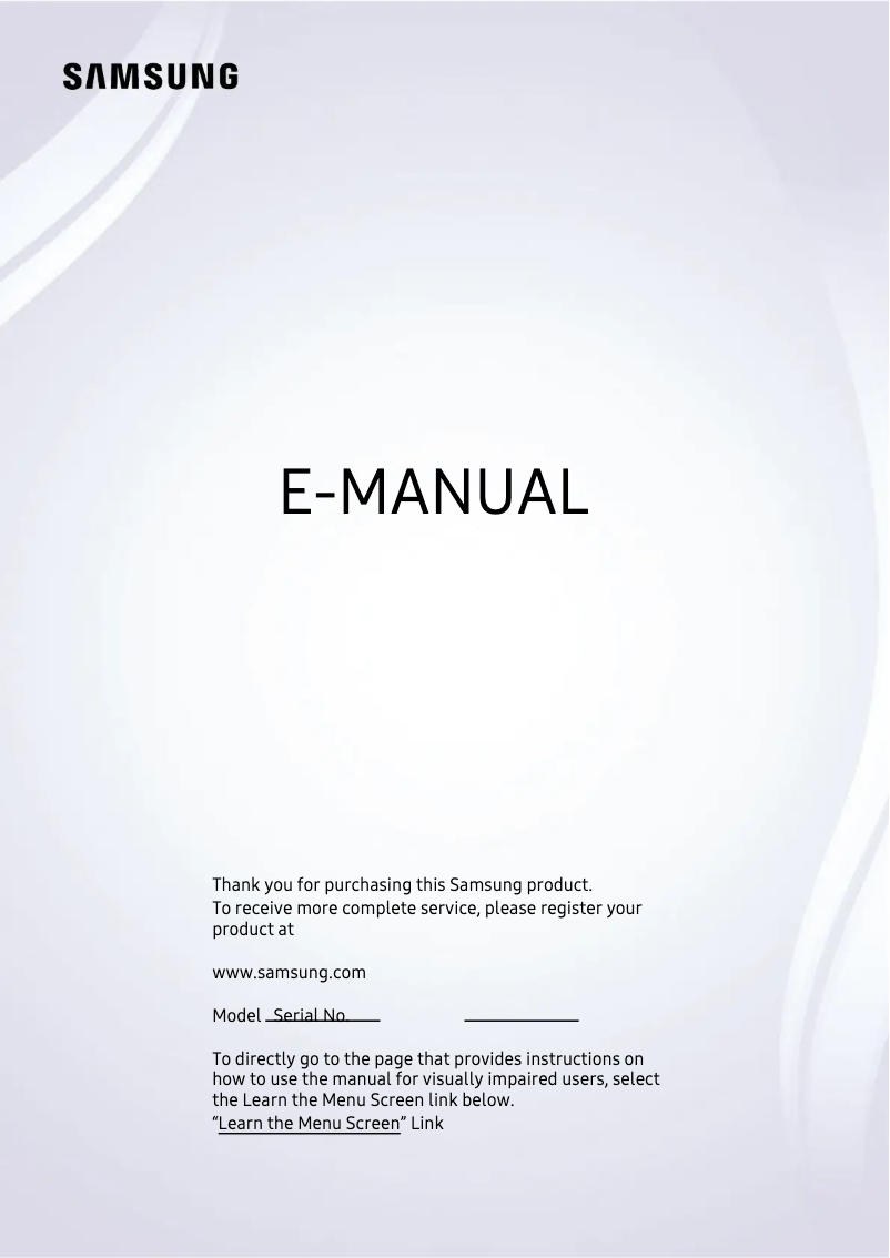 Page 1 of the manual User Manual Samsung UN82TU6950