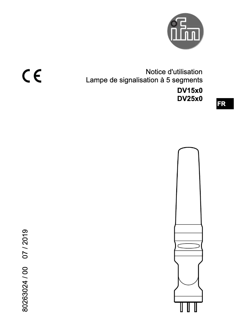 Page 1 of the manual User Manual IFM DV2530