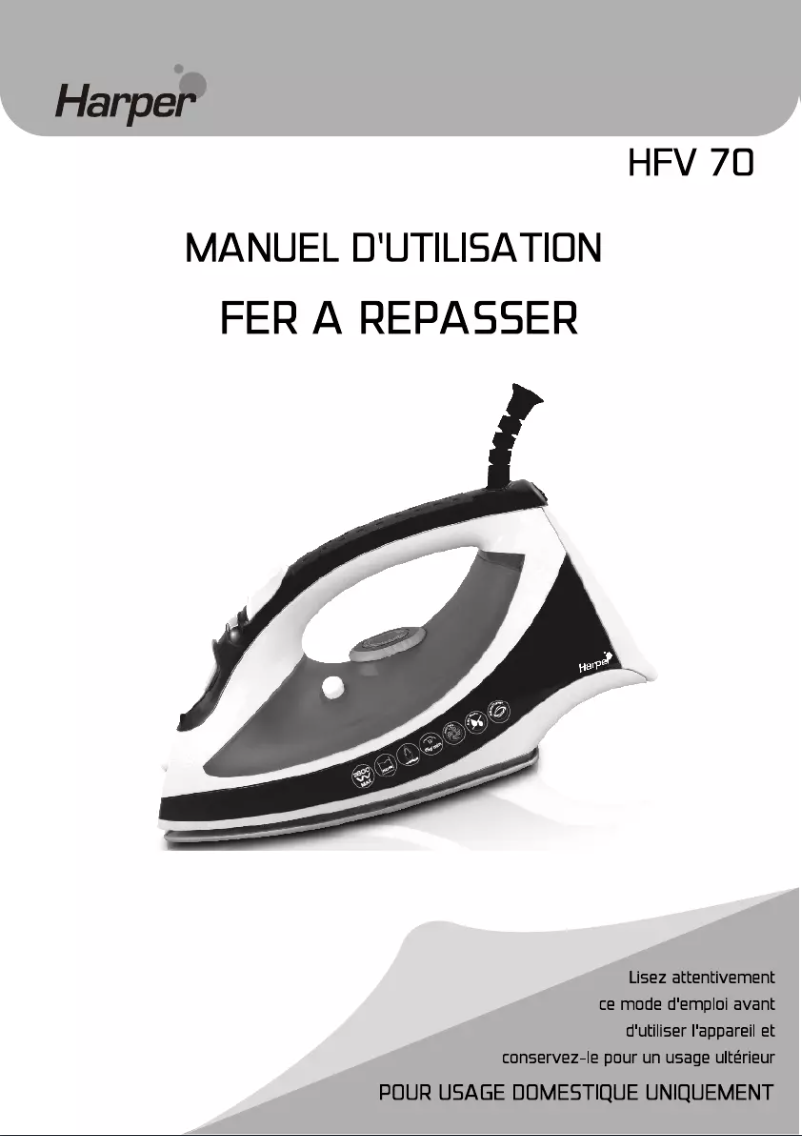 First page image of the manual for HFV70