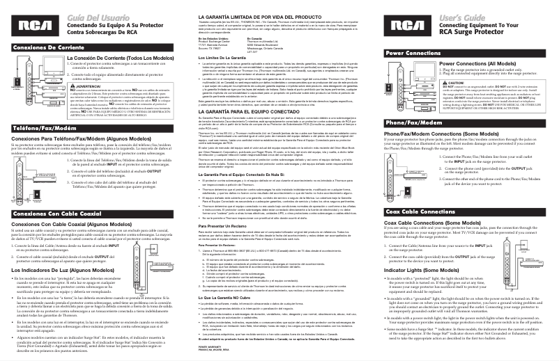 Page 1 of the manual User Manual RCA PS73102C2