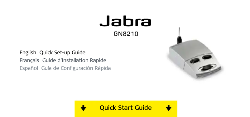 Page 1 of the manual User Manual Jabra GN 8210