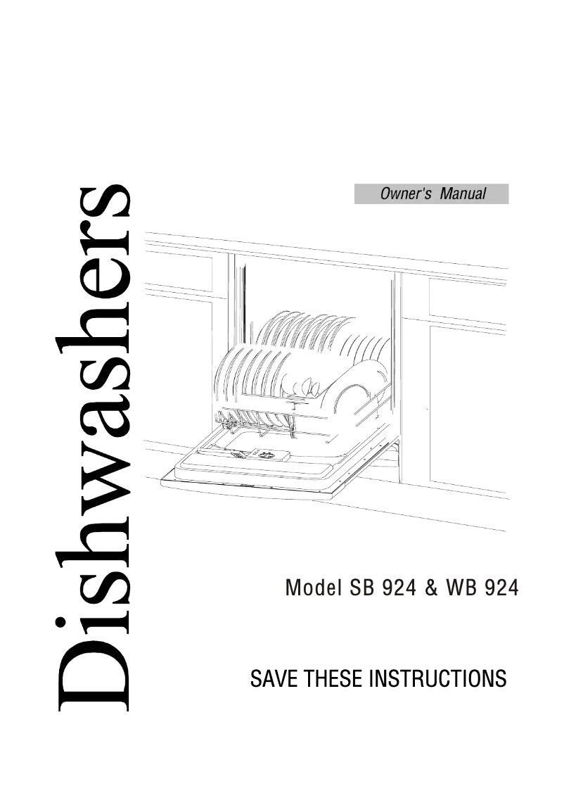 First page image of the manual for SB924