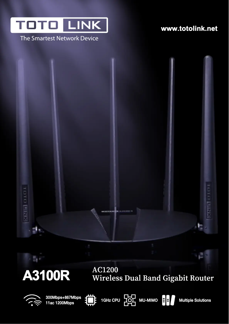 First page image of the manual for A3100R