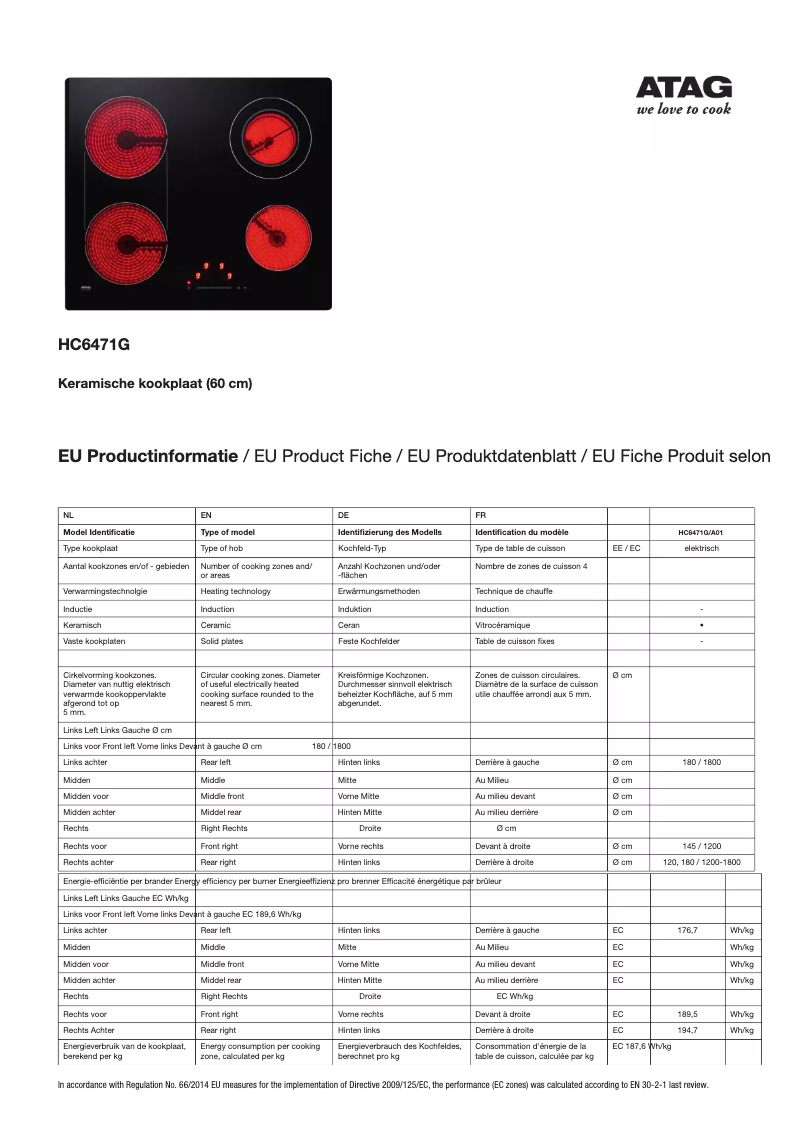 First page image of the manual for HC6471G