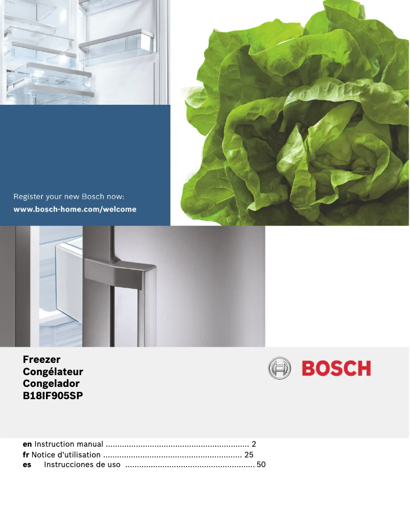 Page 1 of the manual Use and Maintenance Manual Bosch B18IF905SP
