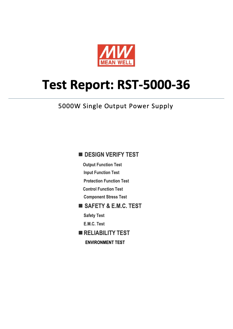 First page image of the manual for RST-5000-36