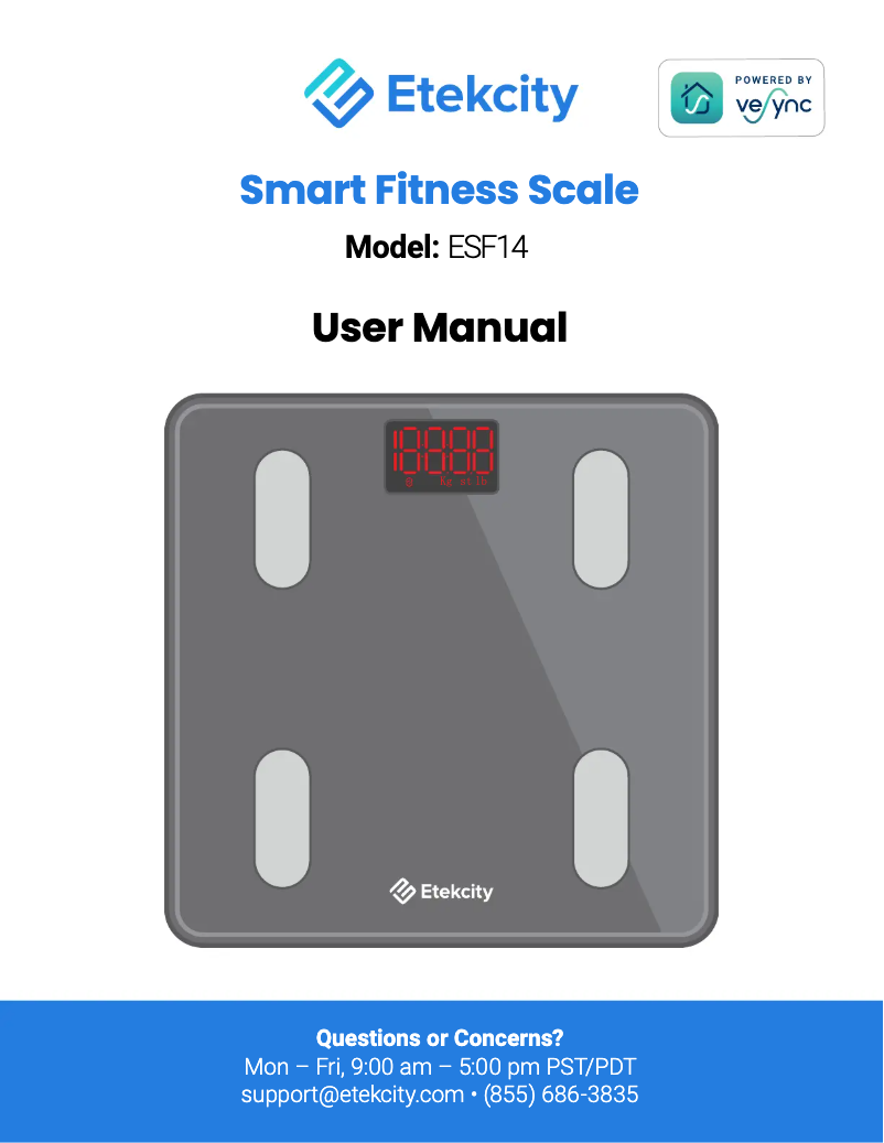First page image of the manual for ESF14