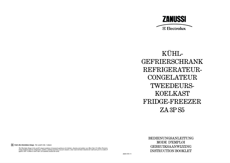 First page image of the manual for ZA 3 PS 5