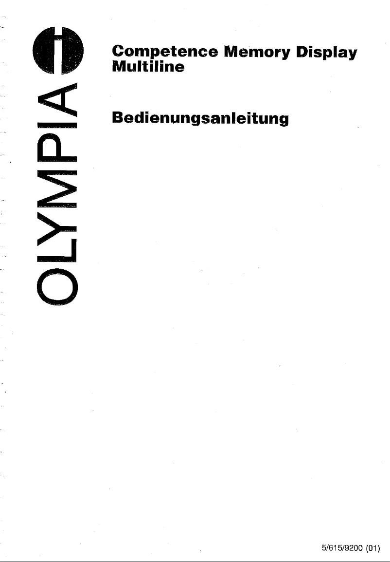 First page image of the manual for Competence MD Multiline