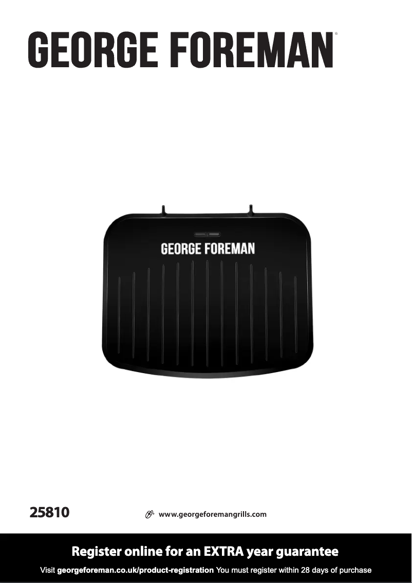 Page 1 of the manual User Manual George Foreman Fit Grill 25810GCC