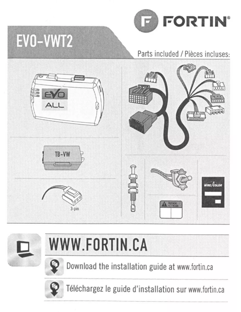Page 1 of the manual User Manual Fortin EVO-VWT2