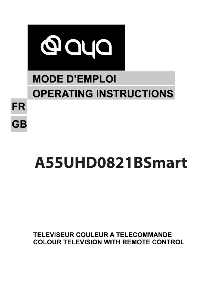 Page 1 of the manual User Manual AYA A55UHD0821BSmart