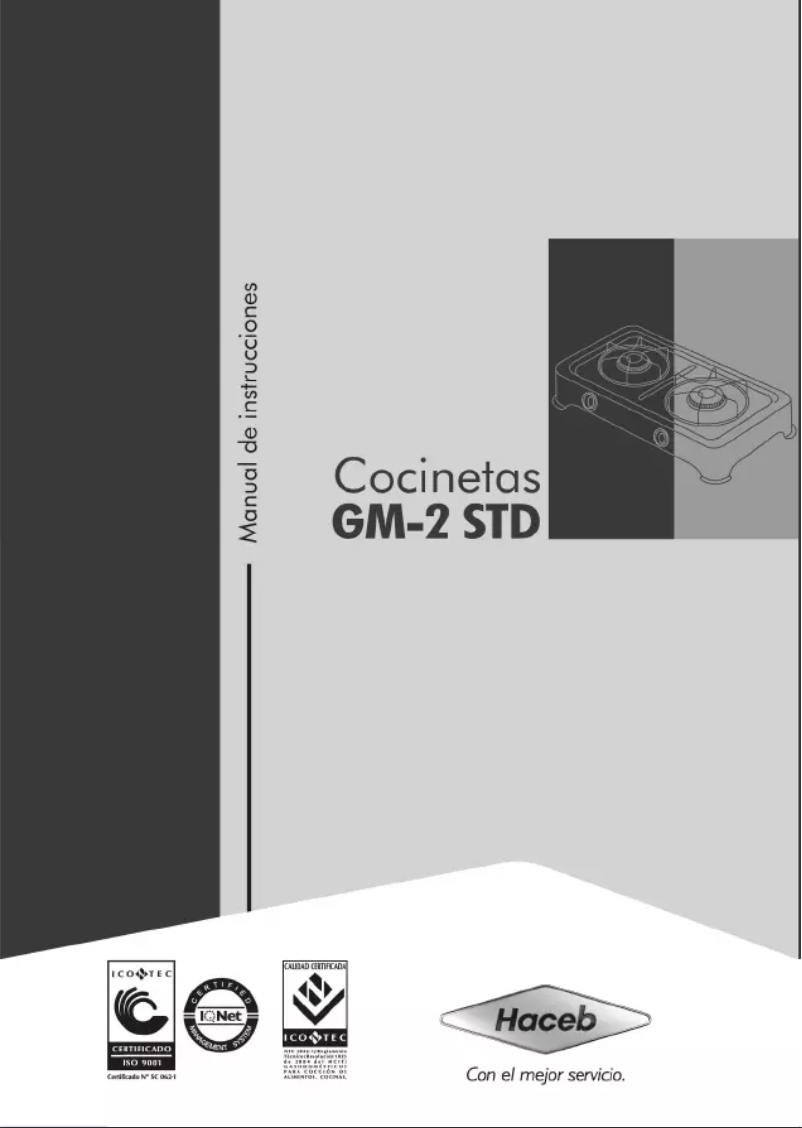 Page 1 of the manual User Manual Haceb Arezzo Gas 2 GN