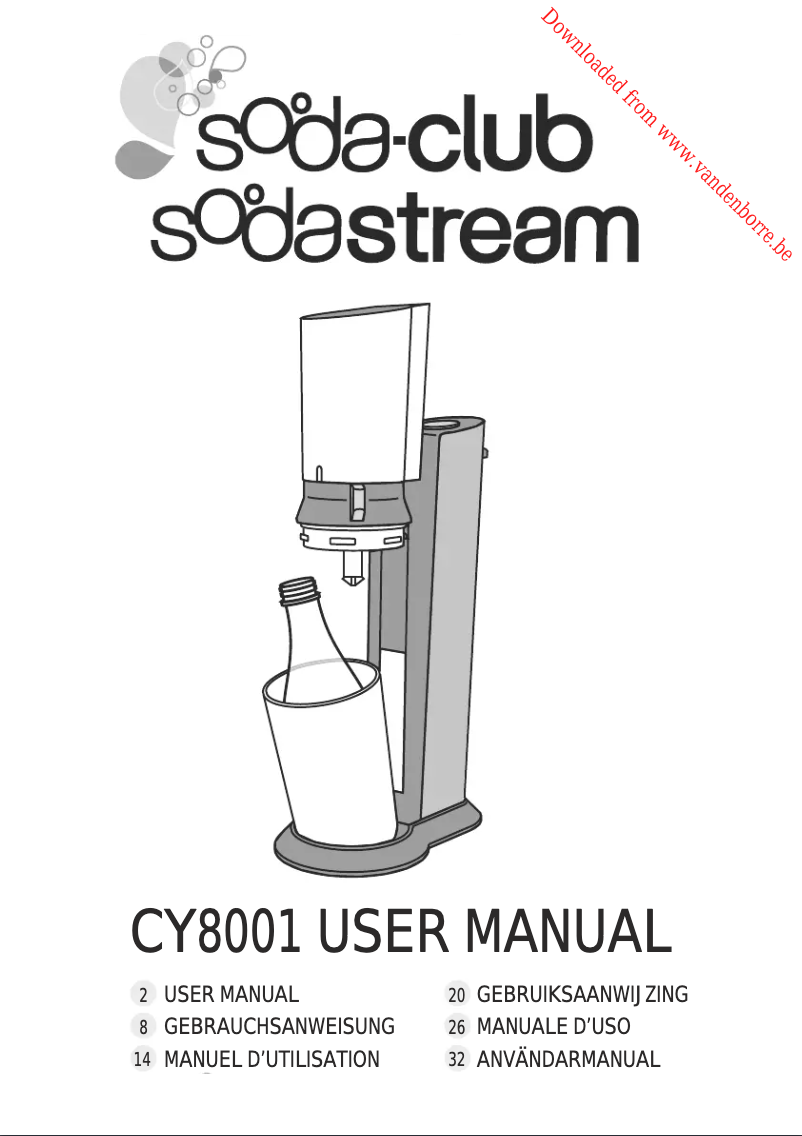 Page 1 of the manual User Manual SodaStream Crystal